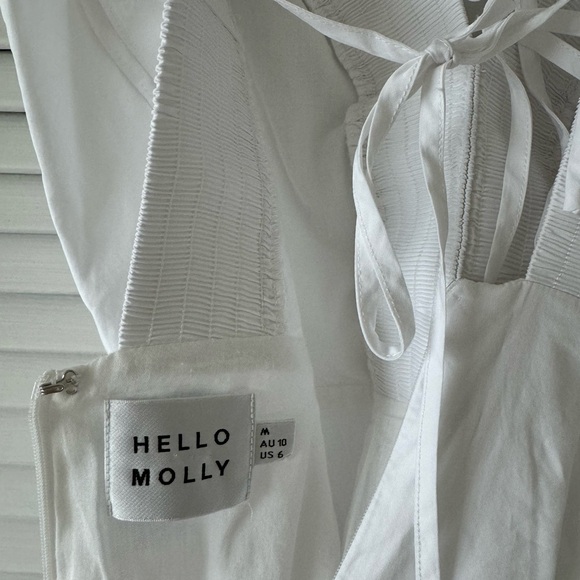 Hello Molly Short White Ruffled Dress - Picture 2 of 3